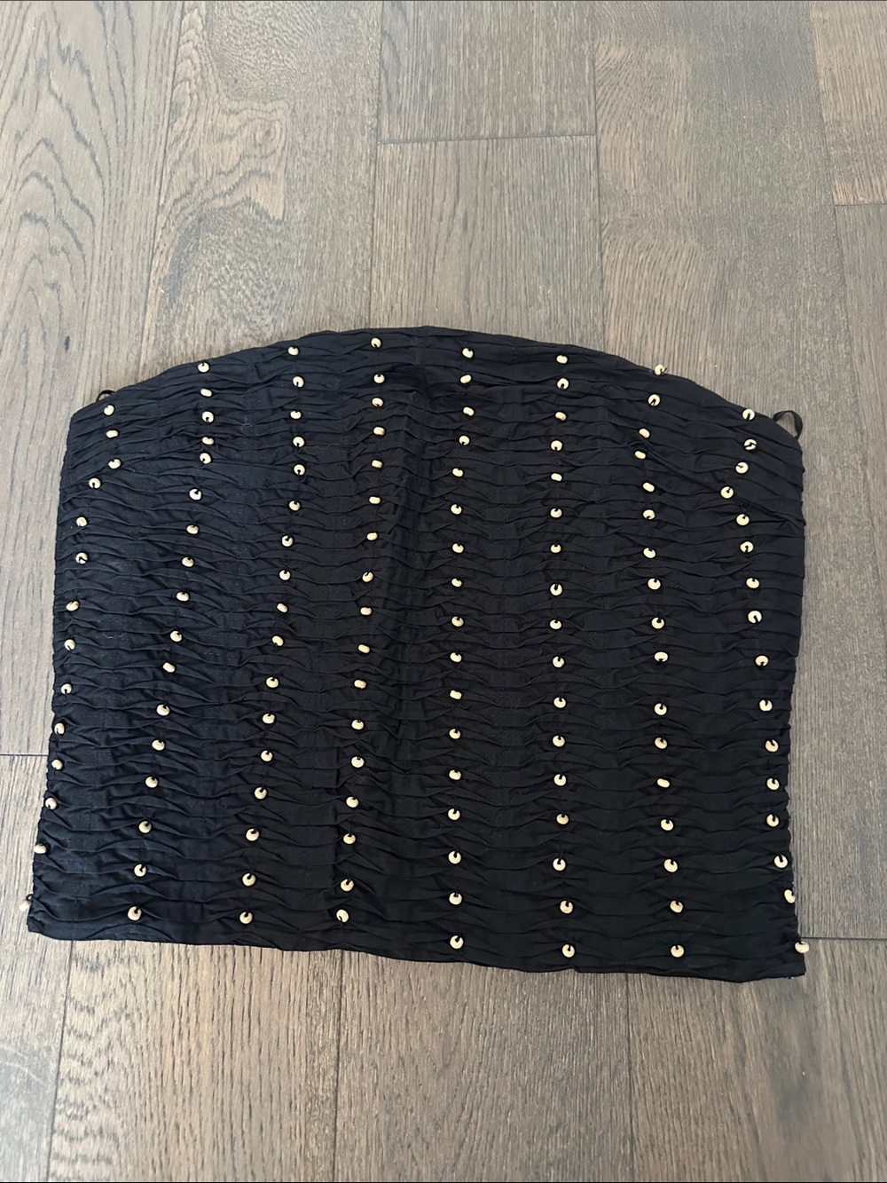 Beaded Black Tube Top